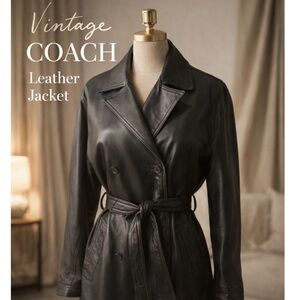 Coach Vintage Double-Breasted Leather Jacket